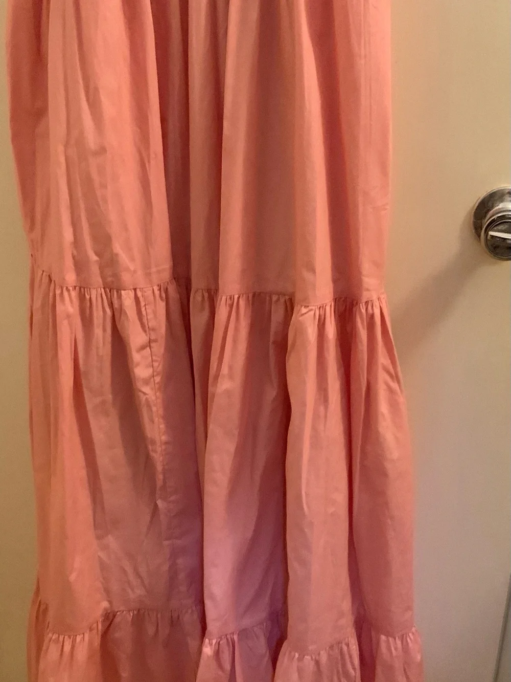 Abercrombie & Fitch Coral Pink Smocked Maxi Dress